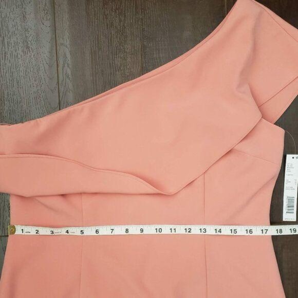 Antonio Melani Dress Womens 14 Soft Pink One Shoulder Formal Bridesmade Wedding - Picture 4 of 5